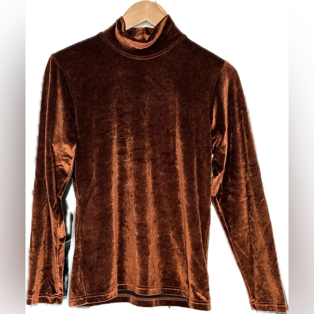 Liz Claiborne Vintage Women's Turtleneck Velvet Top